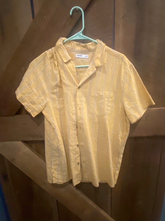 Sonoma Yellow/blue stripe button down - Picture 1 of 2